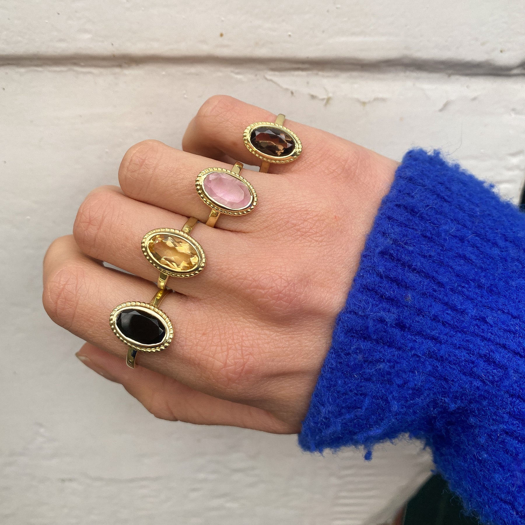 Vintage Luna Citrine ring